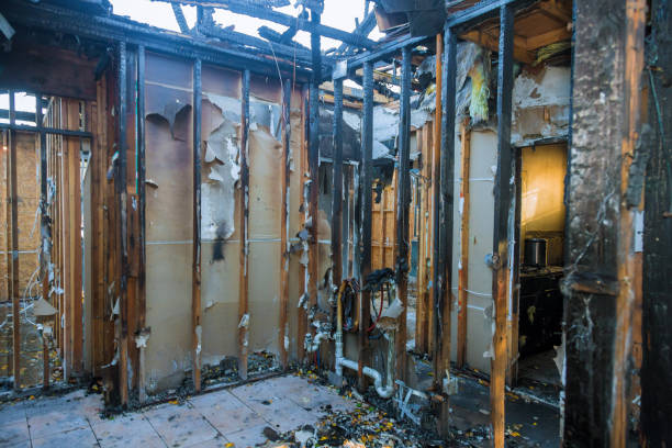 Professional Fire Damage Removal technician working in Medford, NJ